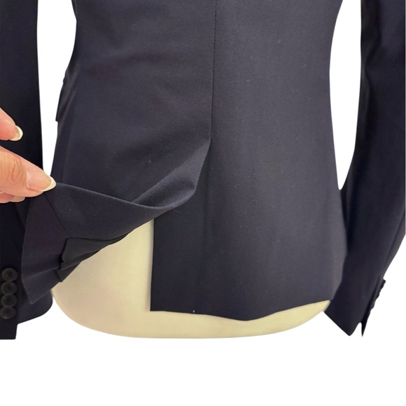Ann Taylor Navy One-Button Seasonless Stretch Blazer - Picture 10 of 13